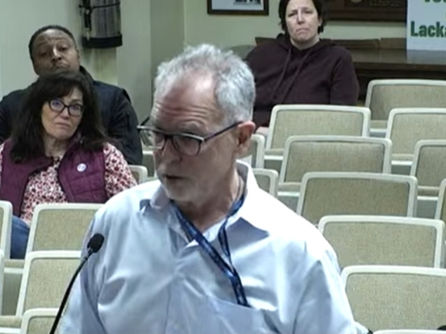 Interim chief financial officer Joseph Monzo gives a presentation about the preliminary 2026 municipal budget at the Montclair Town Council meeting on March 24, 2026.