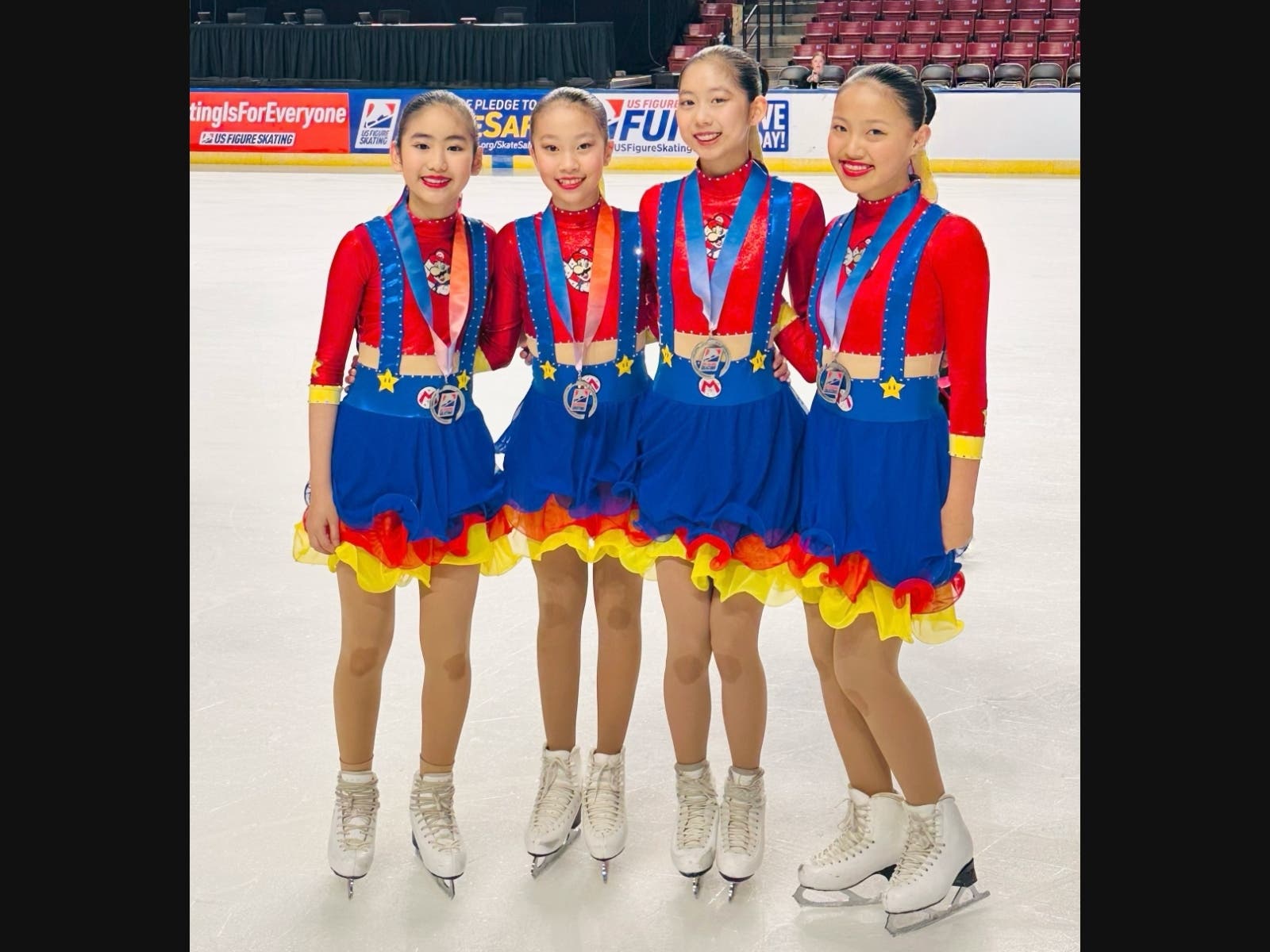 From left to right: Ivy Yang, Chelsea Li, Emily Tai, Chloe Ren
