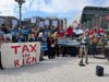 Activists and community leaders rally outside the New Jersey Institute of Technology in Newark on March 30, 2026.