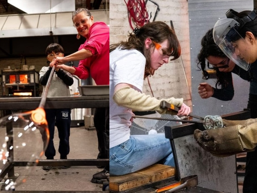 GlassRoots, a nonprofit based in Newark, New Jersey, empowers youth by teaching them glassmaking skills through outreach programs, field trips and art classes.