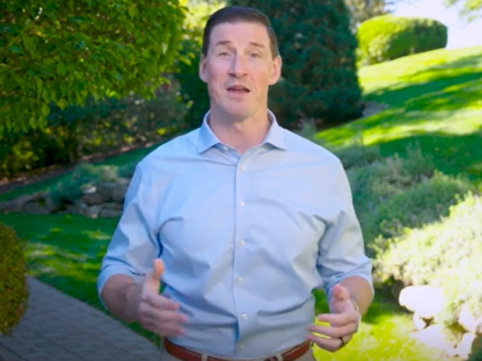 Voters in New Jersey’s 11th district went to the polls to pick a replacement for Gov. Mikie Sherrill's unexpired term in the U.S. House of Representatives on April 16, 2026. Above, Joe Hathaway, the Republican candidate.