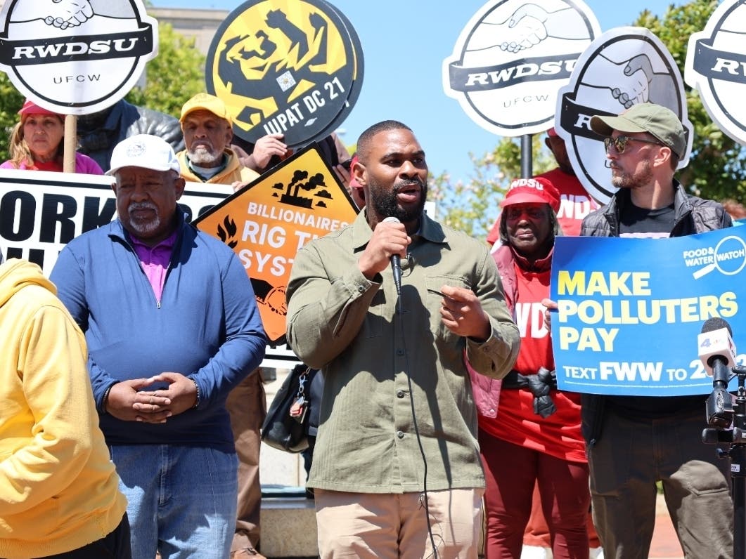 May Day Protesters Rally In Newark To ‘Make Polluters Pay’