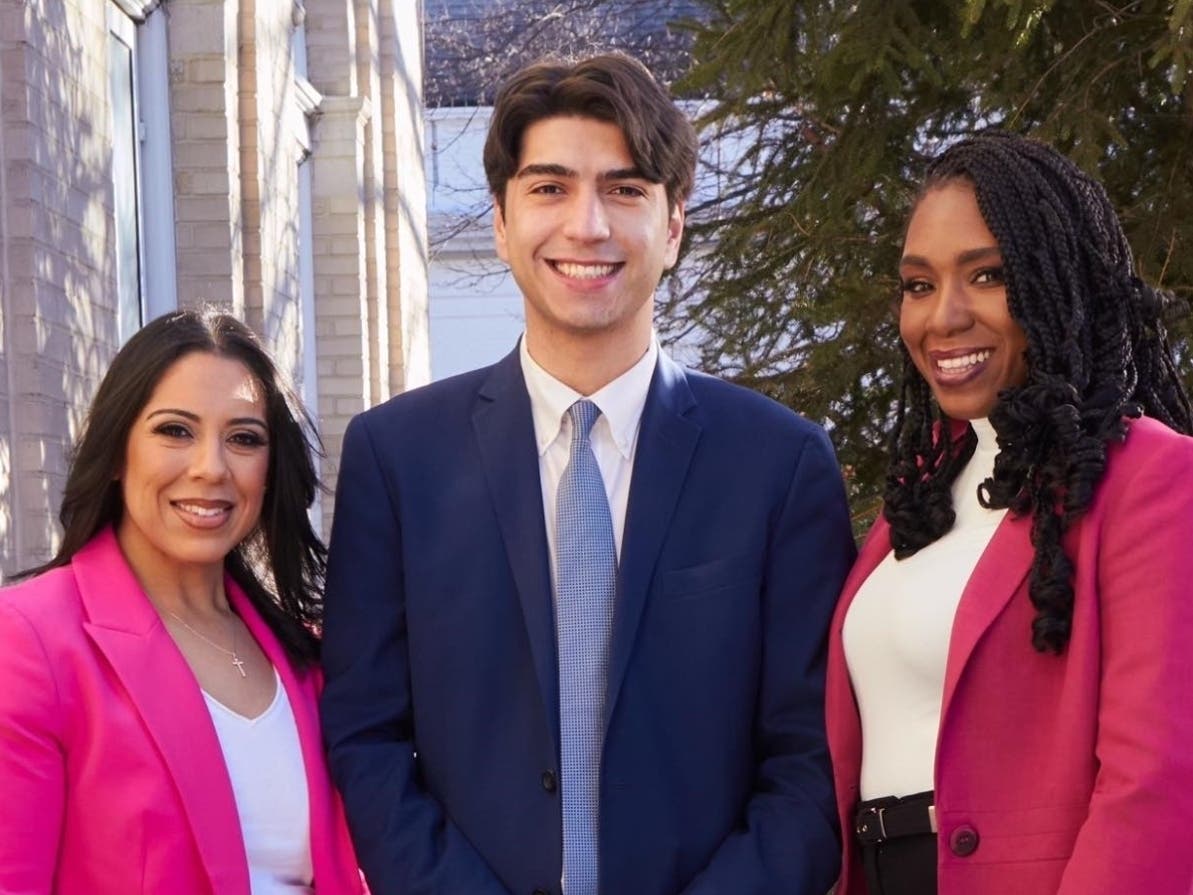 Belleville voters went to the polls on May 12 for the town’s 2026 nonpartisan municipal election. Above, the “We Are Belleville” slate: Frank Vélez, Danyale Wells and Michelle Rodríguez.