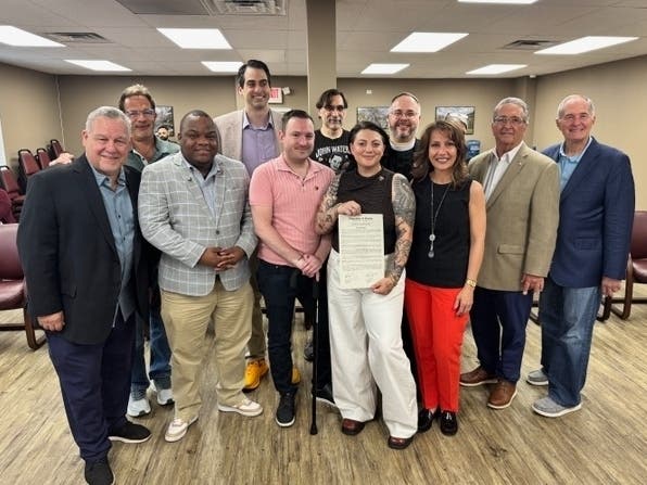 The Nutley Board of Commissioners presented a proclamation to celebrate Pride Month at their meeting on June 4, 2026.