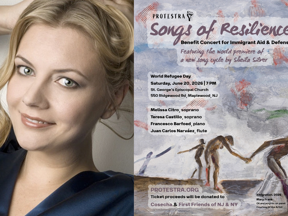 “Songs of Resilience” will be performed on Saturday, June 20 at 7 p.m. at St. George's Episcopal Church, 550 Ridgewood Road, Maplewood, NJ.