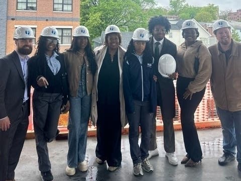 Great Oaks Legacy Charter School recently held a topping off ceremony to celebrate an expansion at 17–19 Crawford Street in Newark, NJ.