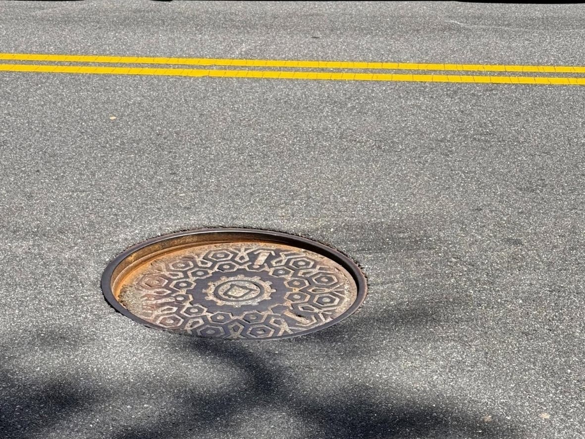 Sunken manhole covers have been spotted at two intersections in Montclair, NJ.