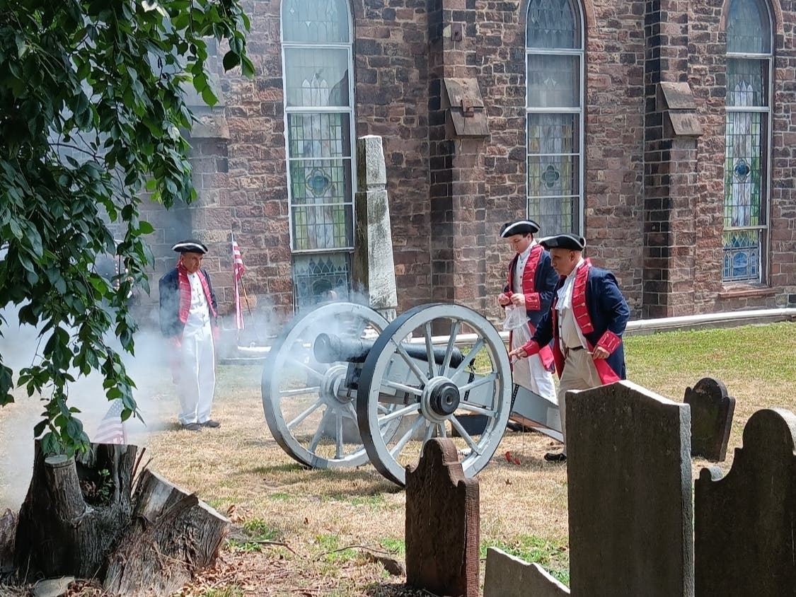 A local historical society in New Jersey will hold an America 250 celebration featuring a "21-gun cannon salute" on July 4, 2026.