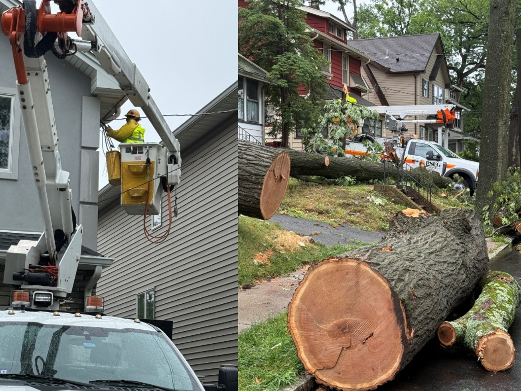 PSEG crews work in Nutley, NJ on July 6, 2026.