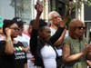 Attendees listen to a speech at the township's Juneteenth flag raising event on June 19, 2026.