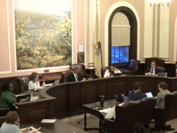 Township committee members discuss the Maplewood Immigrant Trust Act during their meeting on July 7, 2026.