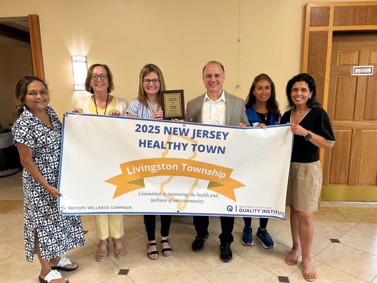 The Township of Livingston Mayor’s Wellness Campaign committee was awarded the top “Healthy Town” award designation by the New Jersey Health Care Quality Institute for 2025.