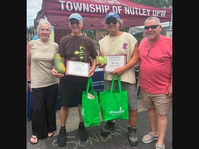 From Left: Meredith Blank, James Huey, Tom Orlinski and Nutley Commissioner Joseph Scarpelli