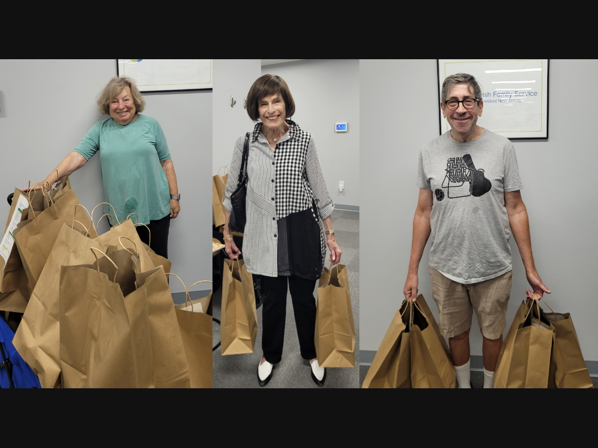 Jewish Family Service of MetroWest NJ recently continued its tradition of delivering holiday meals and care packages to older adults and Holocaust survivors.