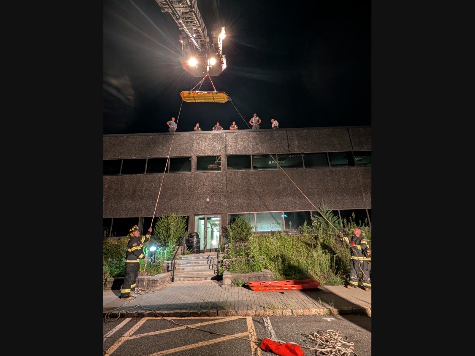 Livingston firefighters conduct a training exercise at 70 South Orange Avenue.
