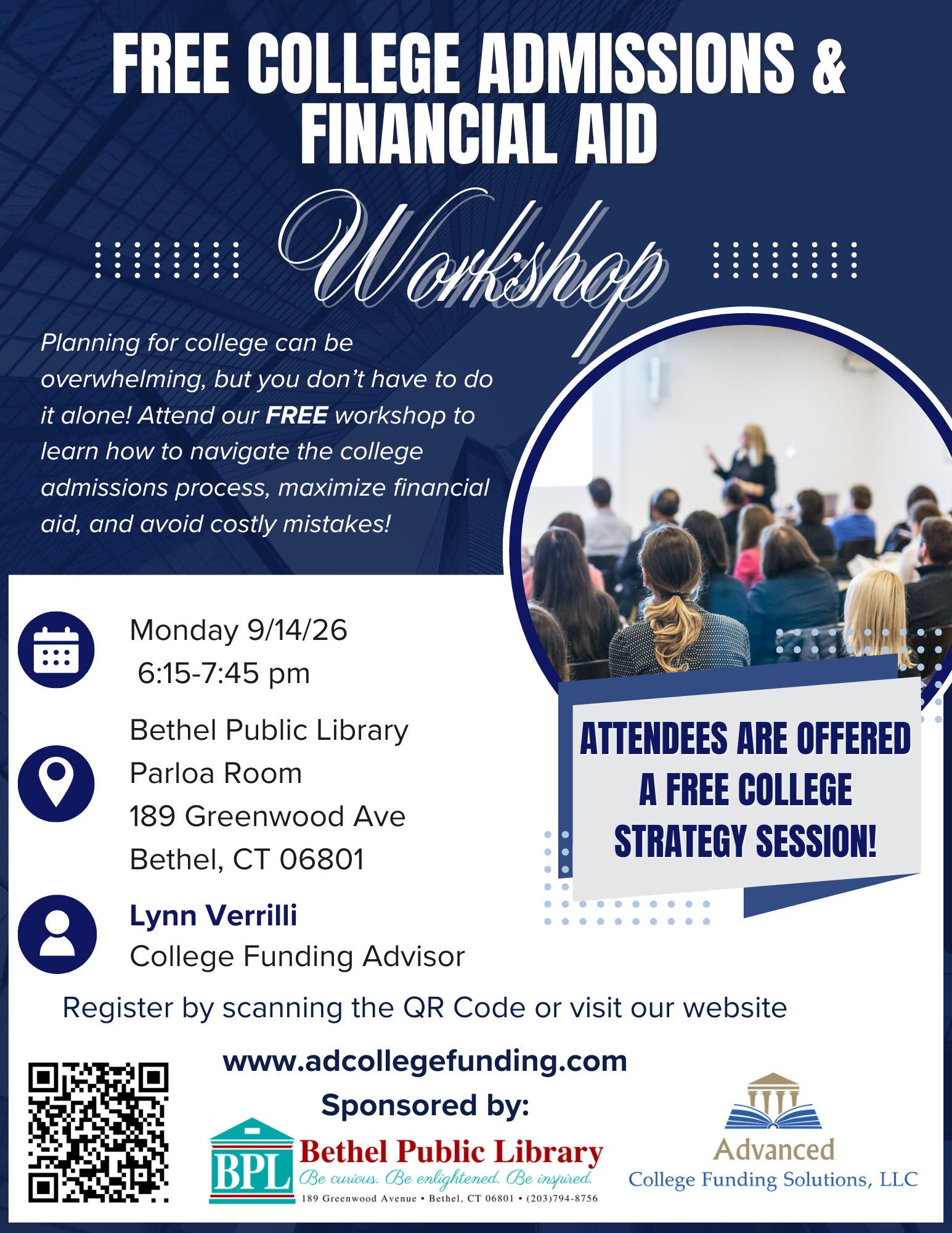 Free College Admissions & Financial Aid Workshop