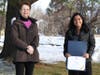 Lions Youth Speech Chairperson :Susan Ash with 1st Place Finisher: Venya Khare
