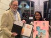 Akshadha Raj with 2nd Place Poster and King Lion Burton Christensen