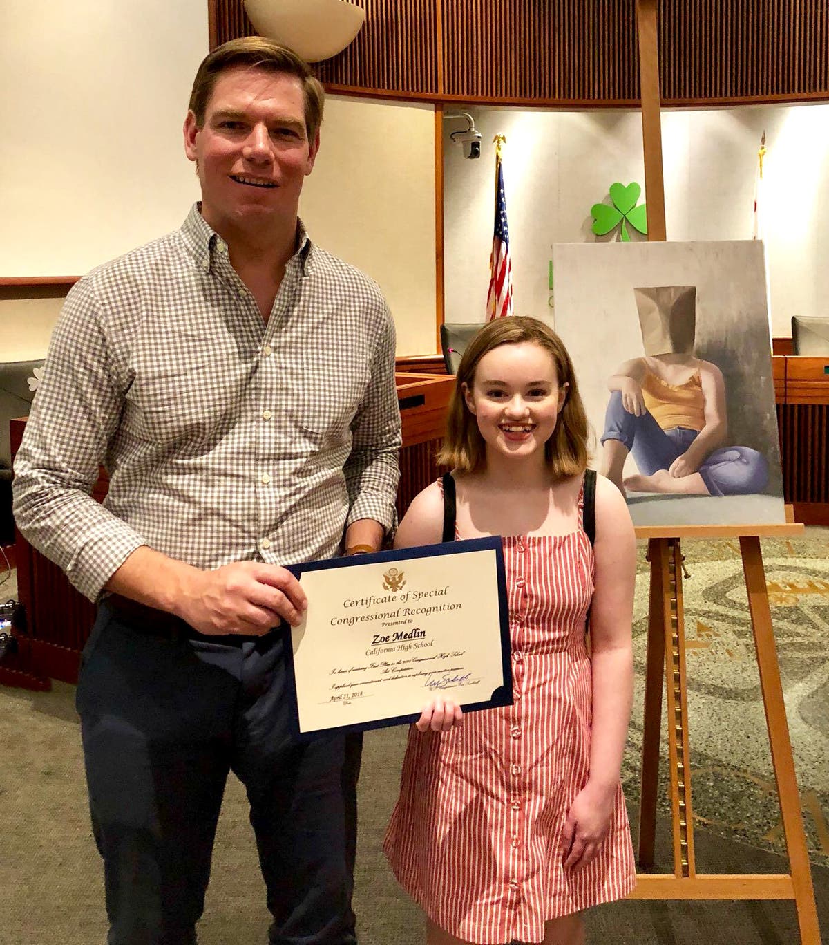 Congressman and Art Competition Winner Congressman and Art Competition Winner