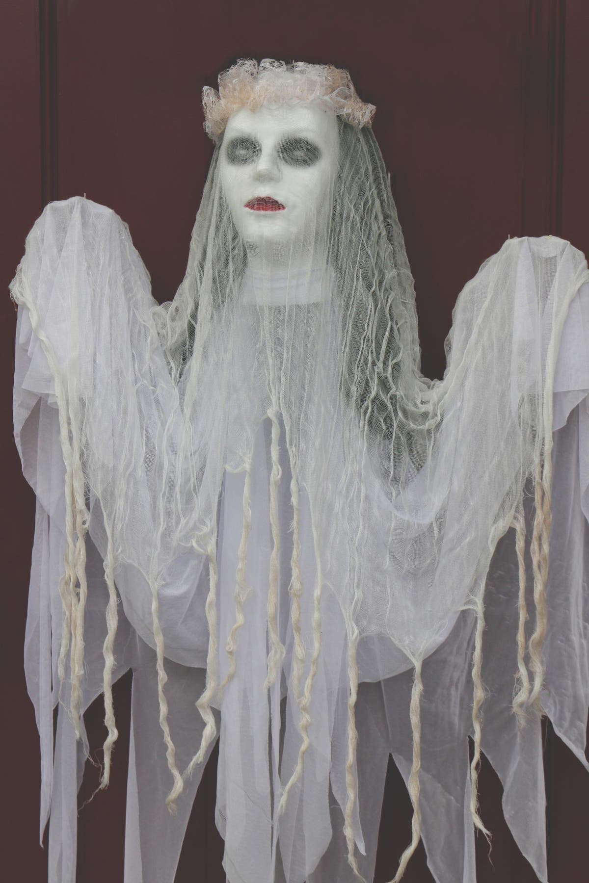 Creepy ghost door decoration