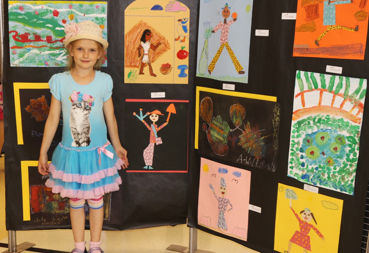 Little girl at Art Show Little girl at Art Show