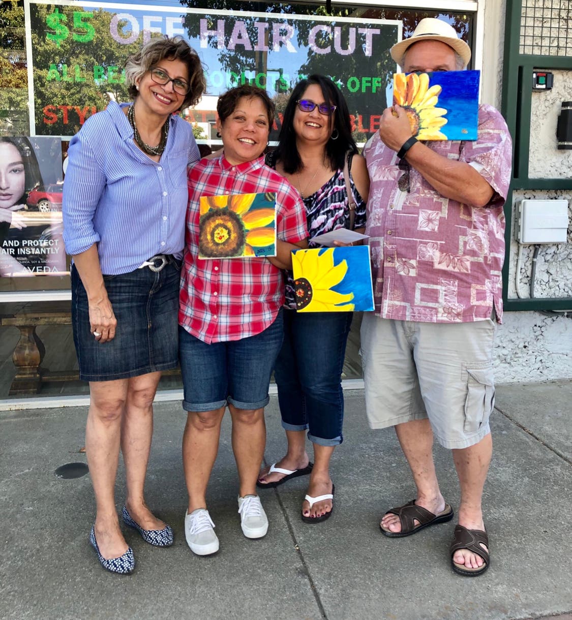 Smiles from artists
