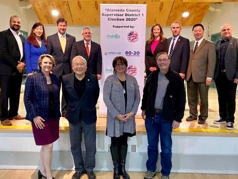 Candidates vying for the position of Alameda County Supervisor for District 1 with event hosts, organizers and sponsors