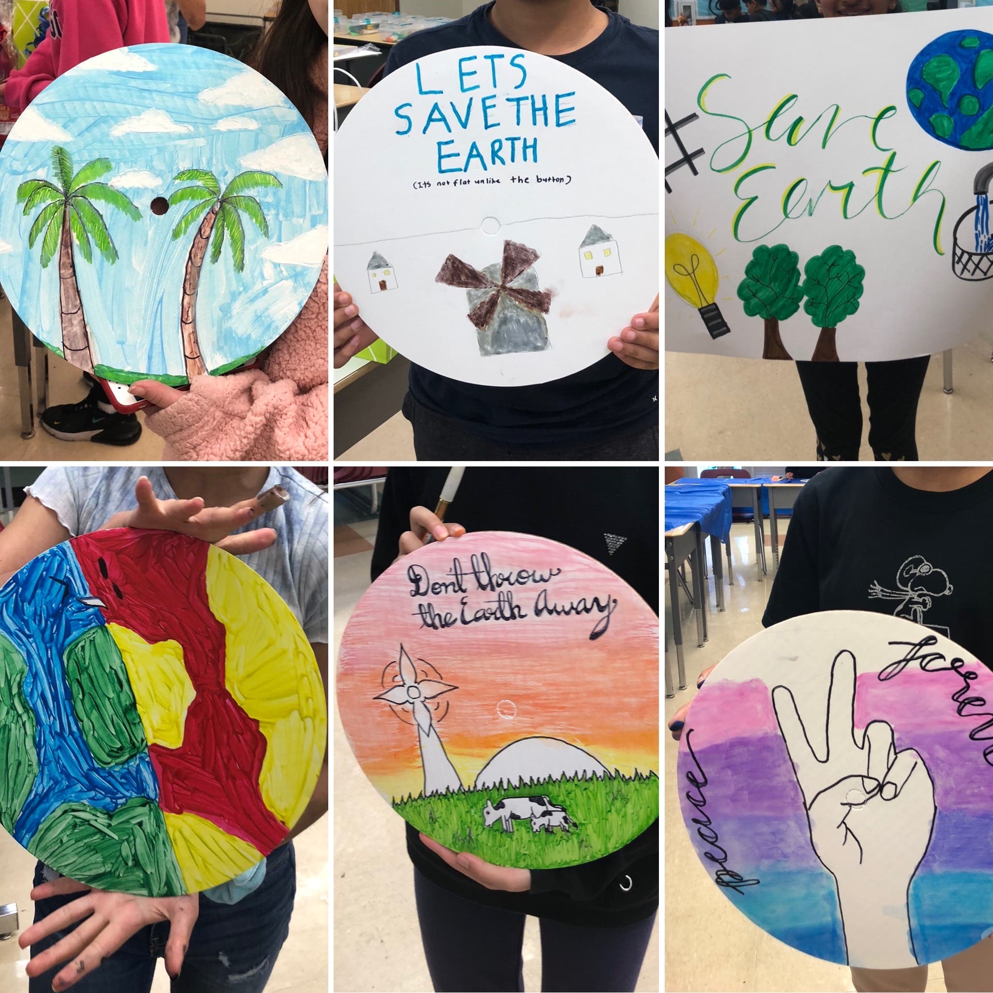 Designs created by the Fallon Middle School Arts Enrichment Program students for submission to the EBCE 