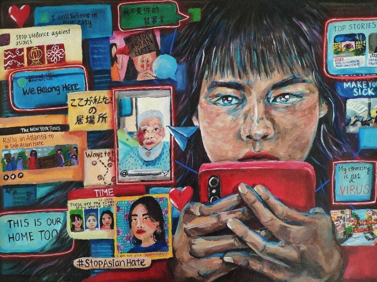 "My Way" by Cindy Zhou, Acrylic Paint, Merit Award