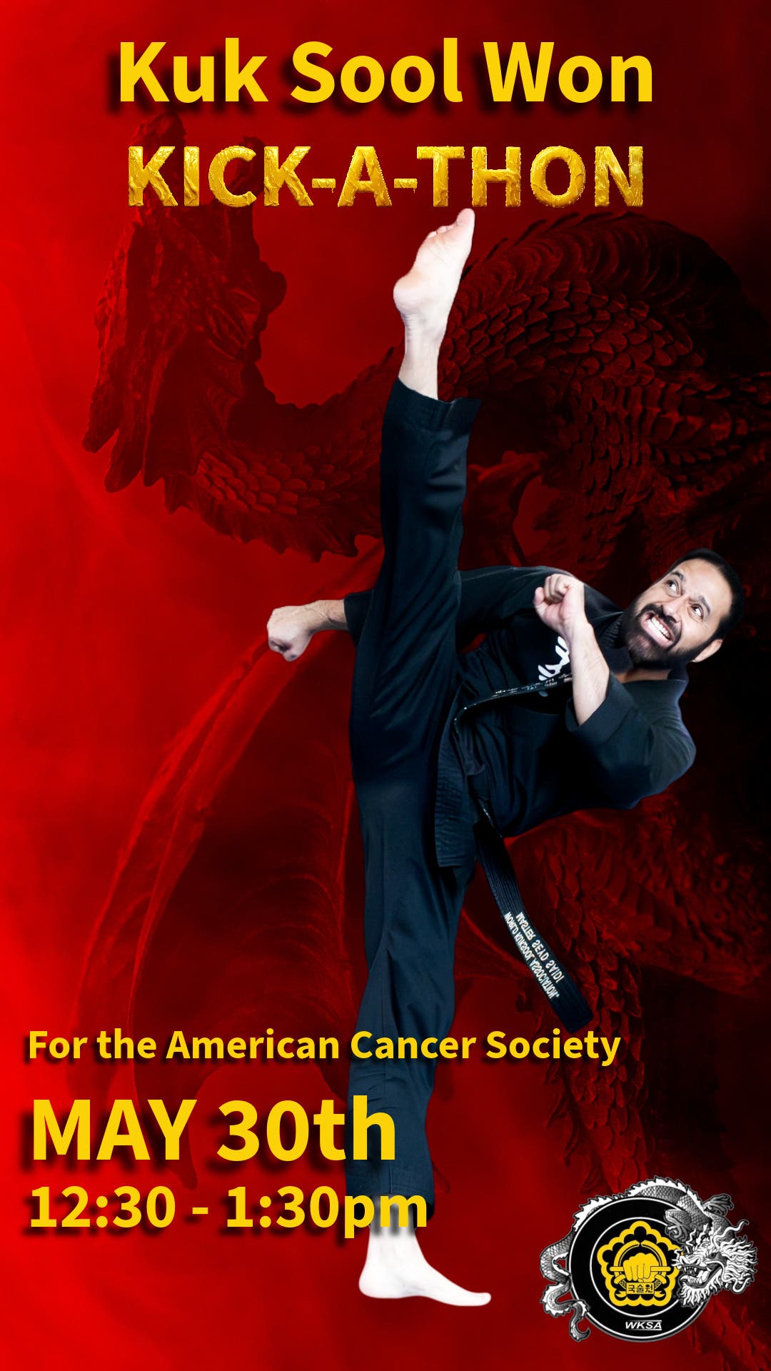 Martial Arts Kick-A-Thon Fundraiser for the American Cancer Society