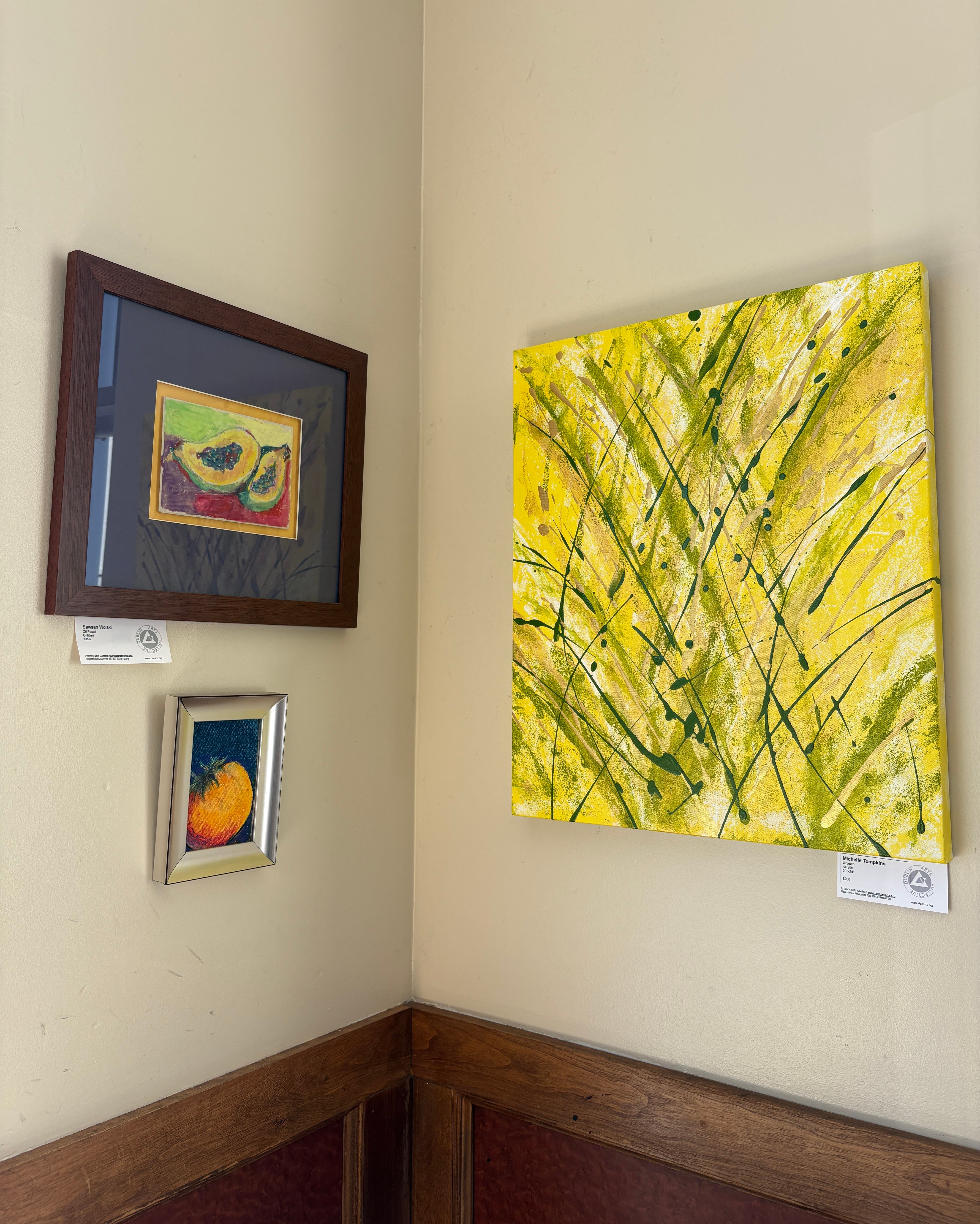 Vibrant art on the wall