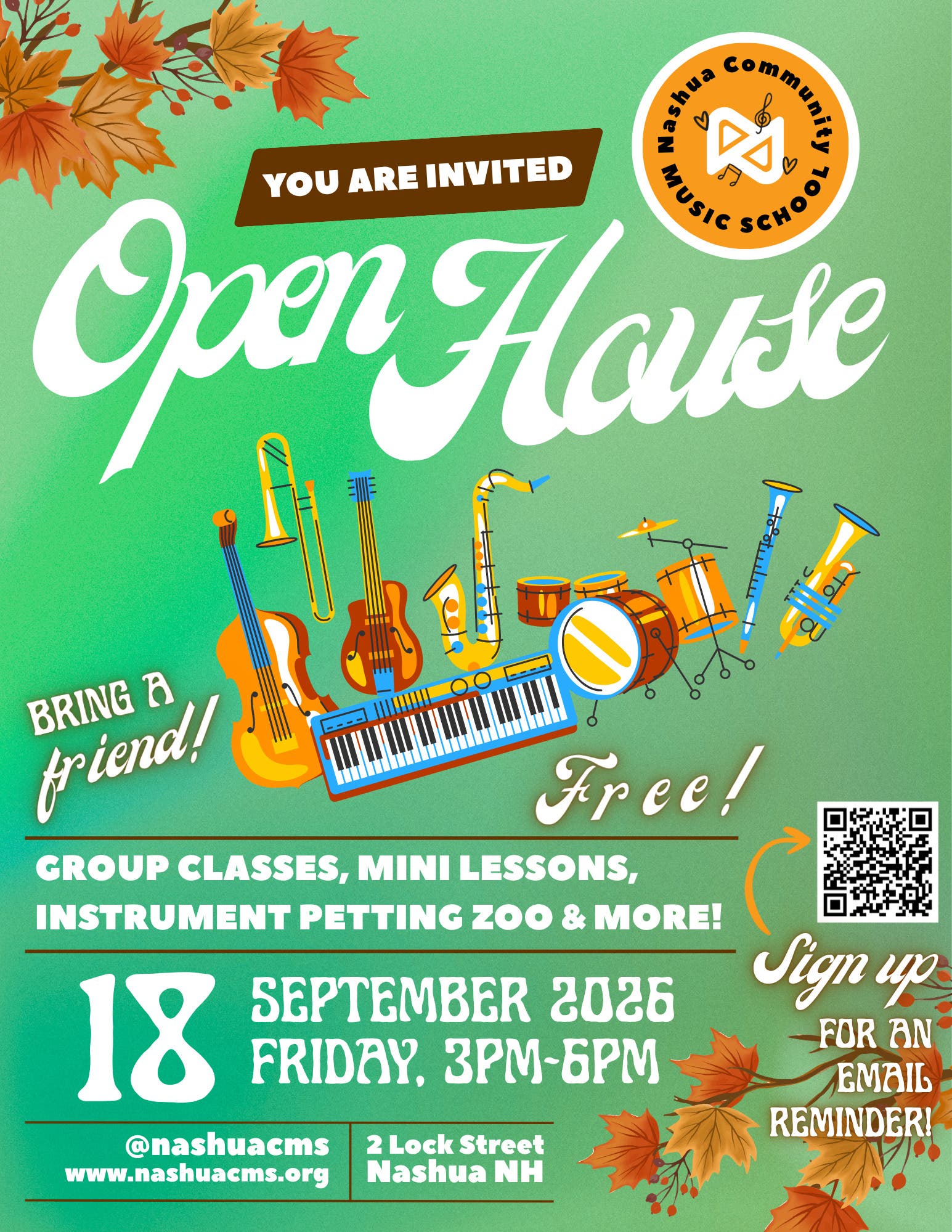 Nashua Community Music School Open House!