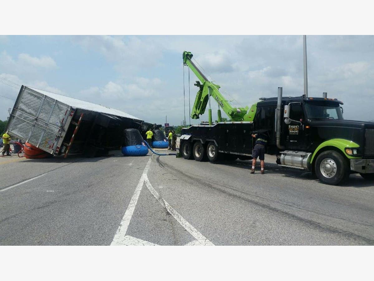 Tractor Trailer Flips At Turnpike Exit In Towamencin | Montgomeryville ...