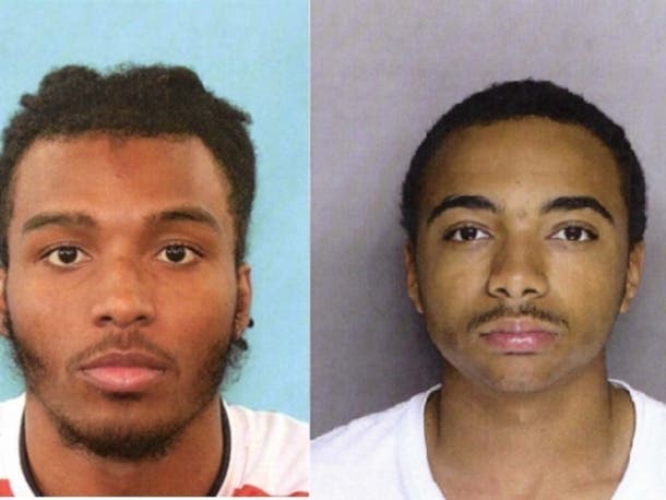 Ahnile Fountain, left, and Makael Bevins, right, were taken into custody Tuesday.