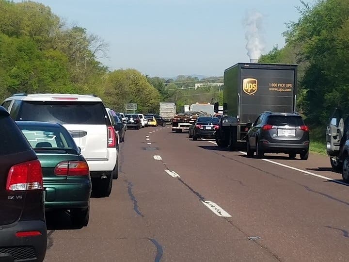 422 was shut down following a major accident Tuesday. 