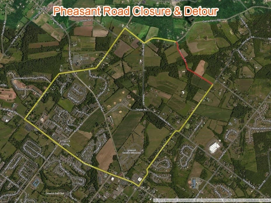 Pheasant Road will be closed in Limerick, PennDOT announced.