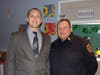 Bret Baker, here with Fire Chief Tom O'Donnell, brings nearly 15 years of experience to his role as Norristown's newest full time firefighter. 