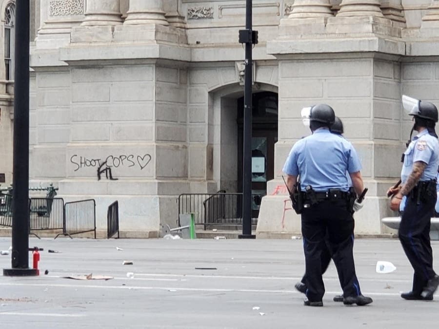 All of Center City has been shut down to vehicular traffic as officials attempt to prepare for further demonstrations Sunday.