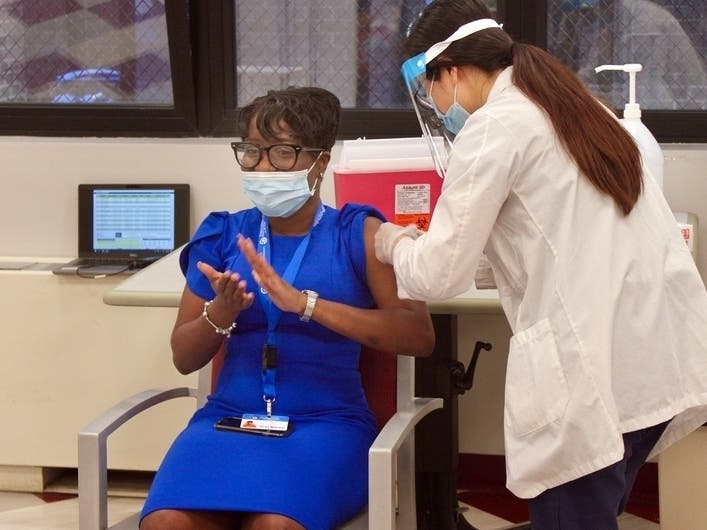 A Montgomery County hospital is distributing its first doses of the vaccine to the public during a clinic on Wednesday.