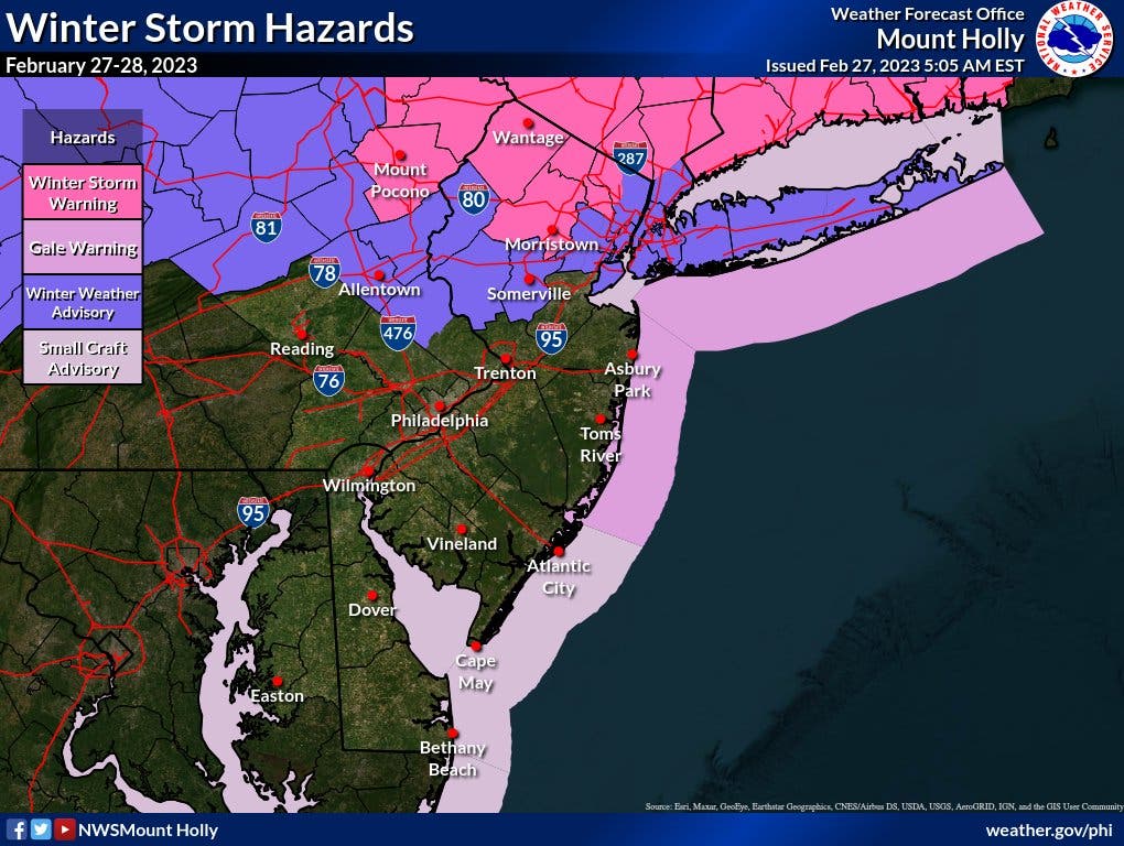 Winter Weather Advisory Issued In Parts Of Eastern PA | Across ...