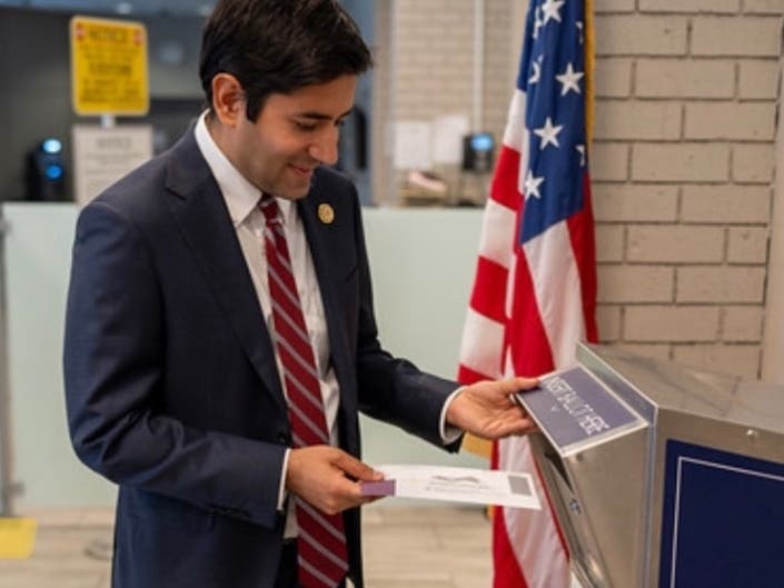 Commissioner Neil Makhija urged residents in Montgomery County to hit the polls Tuesday and participate in the primary election. 