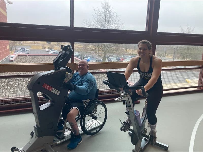 New Hanover resident John Curcio will arm bike 100 miles for charity at the Spring Valley YMCA on March 11.