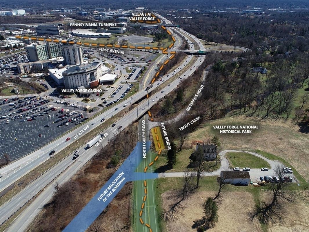 The new Valley Forge Greenway Trail will connect six different municipalities across Montgomery County. 