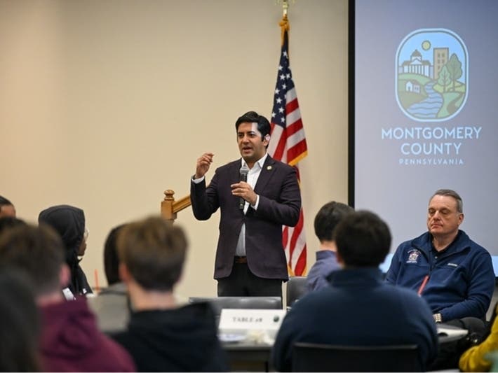 The Montgomery County Republican Committee says that Commissioner Neil Makhija improperly used county funds during a telephone town hall event.