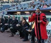 Dr. Kobie Stewart cheers on his Criminal Justice graduates. 