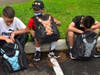  Participants checking out the new items in their new backpacks. 