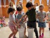 JCC Sara Walker Nursery School children gather to make their donations to Back to School Shop.
