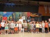 Back to School Shop Co-Founder, Meryl Japha, and JCC Associate Executive Director, Ann Liss Johnson, join the Sara Walker Nursery School children to celebrate their generosity to less fortunate children. 
