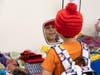 Hundreds of handmade hats knitted by community volunteers-I think I found my favorite!
