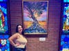 Rachel Perryman with "Desert Tree"